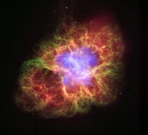 The Crab Nebula, with a pulsar at its core. NASA