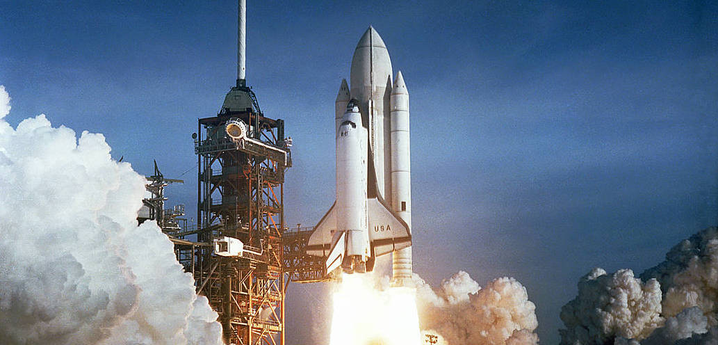 space shuttle launch NASA 1982 crop