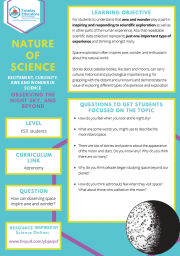 Nature of science: Excitement, curiosity, awe and wonder in science lessons: night sky – KS 3