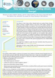 RE: How Can RE Help With Tackling Climate Change? – KS3 and KS4