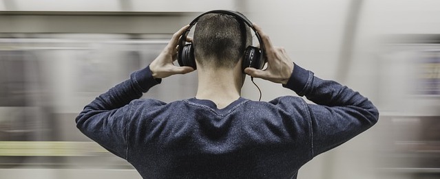 man wearing headphones