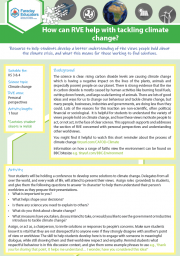 RVE (Welsh): How Can RE Help With Tackling Climate Change? – KS3 and KS4